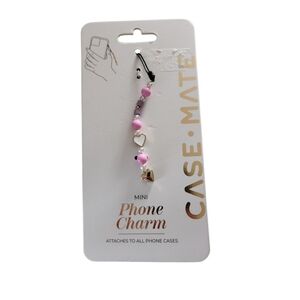 Case-Mate Mini Phone Charm with Pink and Gold Accents